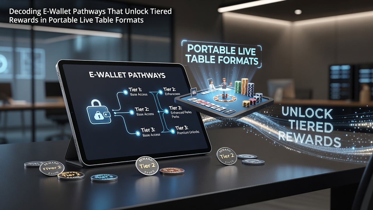 Darstellung von E-Wallet-Transaktionen auf mobilen Live-Tischoberflächen mit gestaffelten Belohnungsstufen
