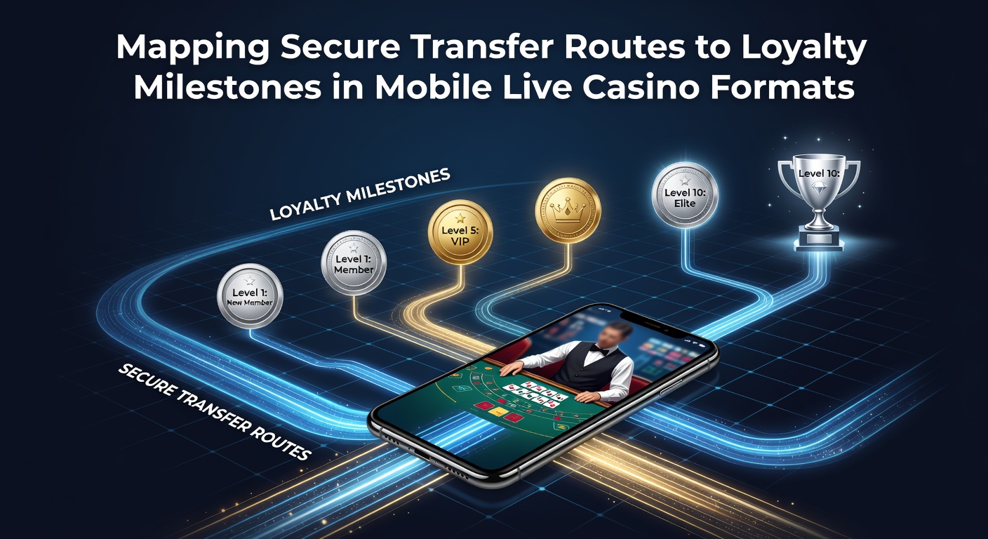 Illustration sicherer Transferrouten in mobilen Live-Casino-Umgebungen mit Fokus auf Verschlüsselung und Loyalitätssysteme