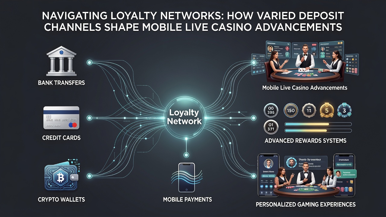 Mobile Live-Casino-Sitzung mit integrierten Zahlungsoptionen und Loyalitätsanzeige